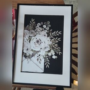 Floral Black and White Wall Art